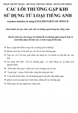 Các lỗi thường gặp khi sử dụng từ loại Tiếng Anh = common mistakes in using English part of speech